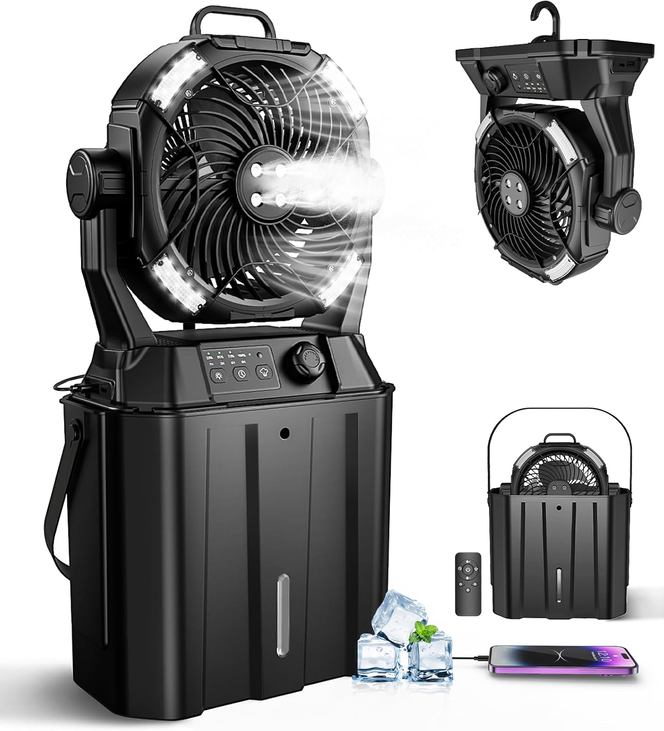 Portable Misting Fan for Outdoors - Perfect for Camping & Parties