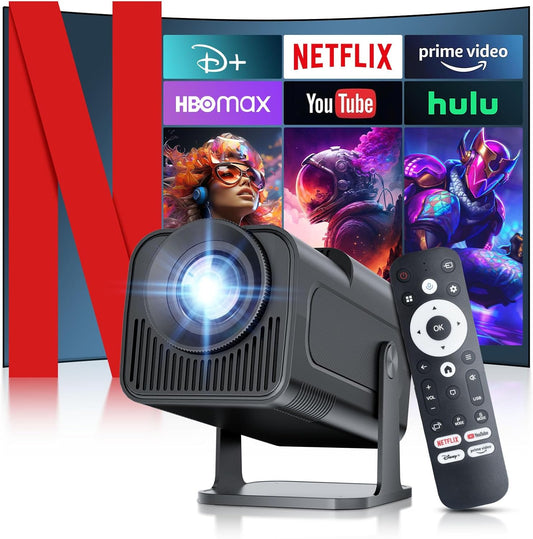 Salange 4K Wifi Projector: Built-in Netflix, Bluetooth