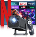 Salange Smart Projector with Netflix Licensed Apps - Portable 4K Mini