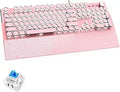 TONIZER Pink Mechanical Gaming Keyboard with White LED Backlit