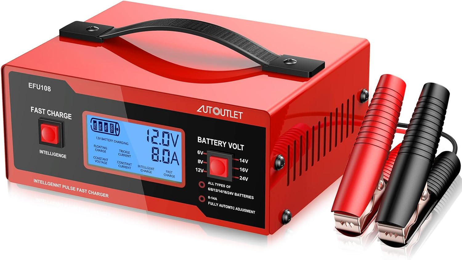 AUTOUTLET Upgraded 8 Volt Battery Charger for Golf Carts