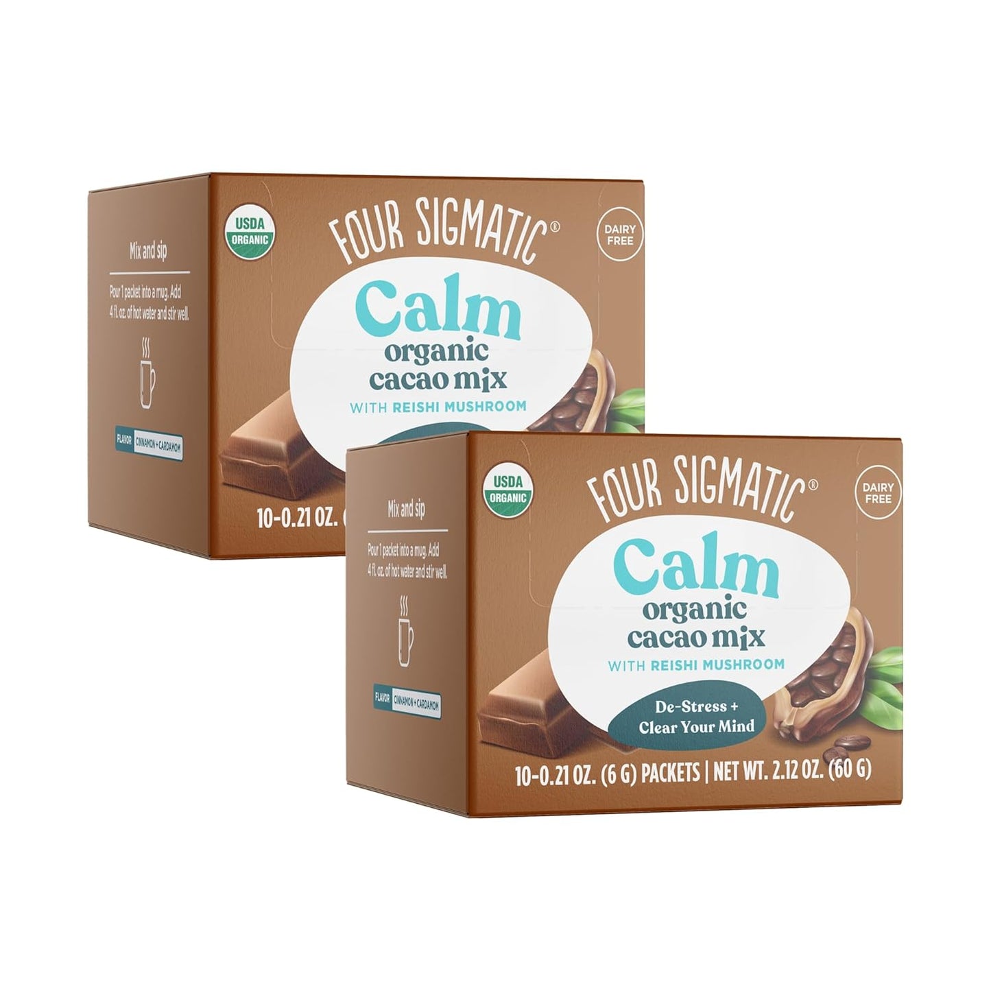 Mushroom Hot Cacao Mix with Reishi for Stress Relief & Sleep