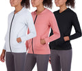 Womens Dry-Fit 3 Pack Quarter Zip & Full Zip Hoodies - Versatile