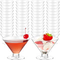 80 PCS Disposable Martini Glasses 5oz - Clear Plastic Party Cups