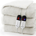 Heated Blanket Electric Blanket Queen Waffle - Fast Heating, Safe