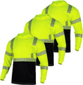 VENDACE Safety Reflective Hi Vis Long Sleeve Work T Shirt - Class 3