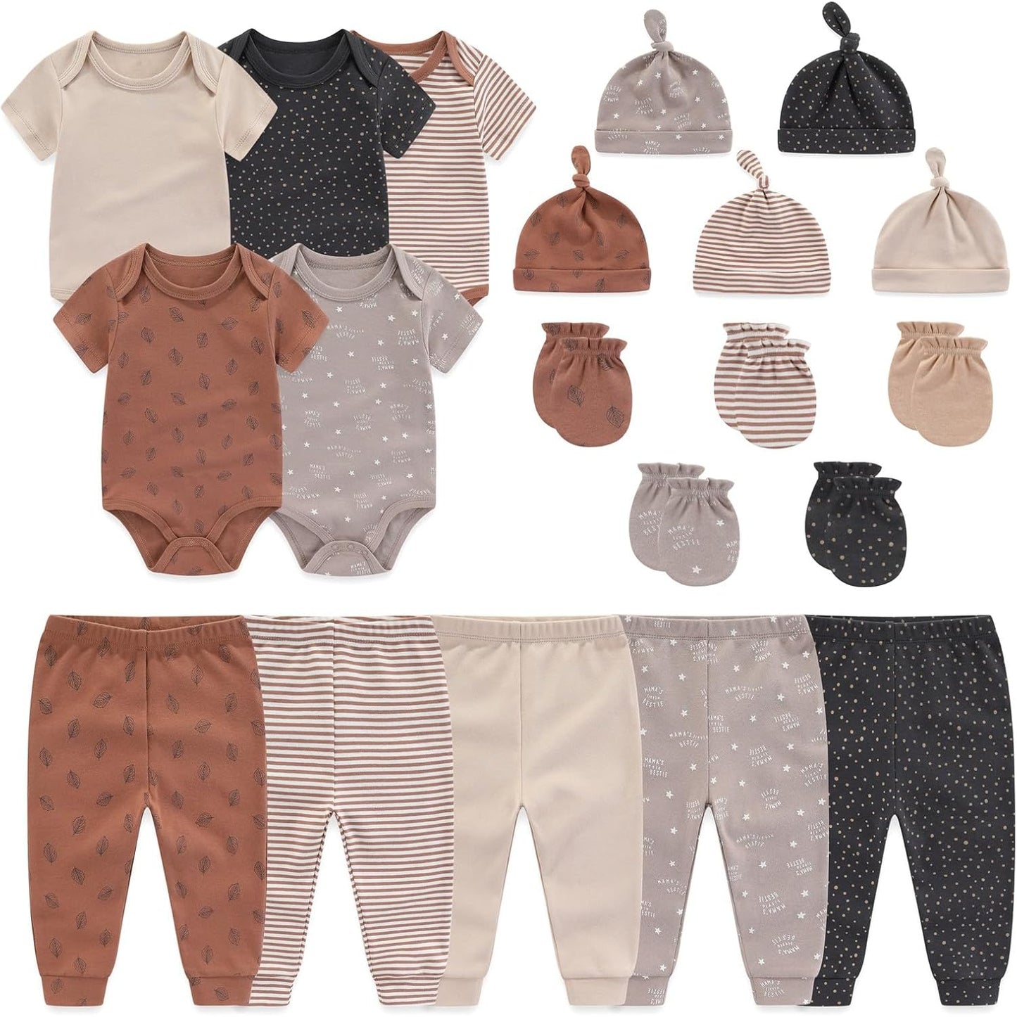 20-Pack JELYLOVE Cotton Baby Bodysuits: Ultimate Comfort