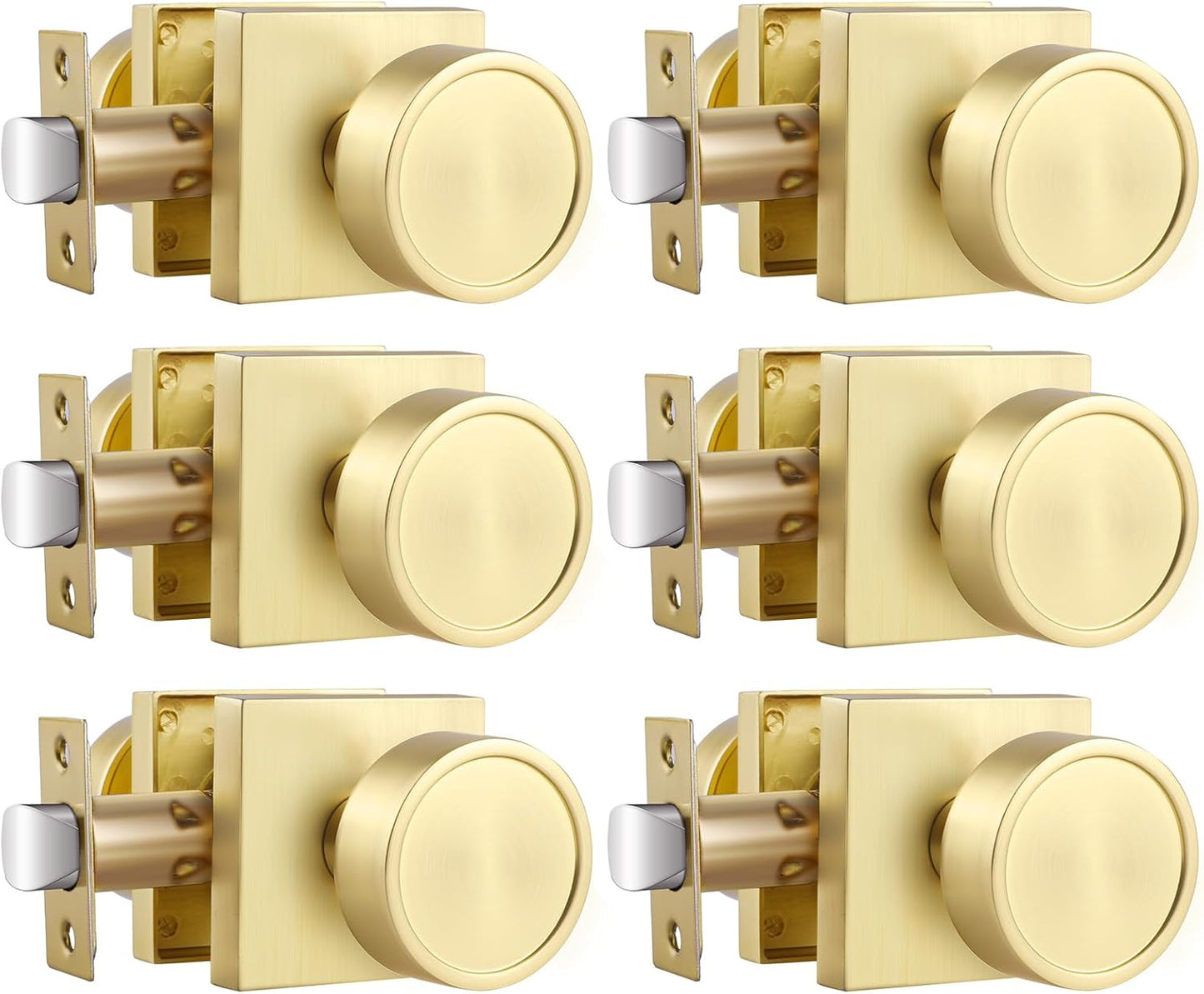Haidms Gold Passage Door Knobs for Modern Interior Design