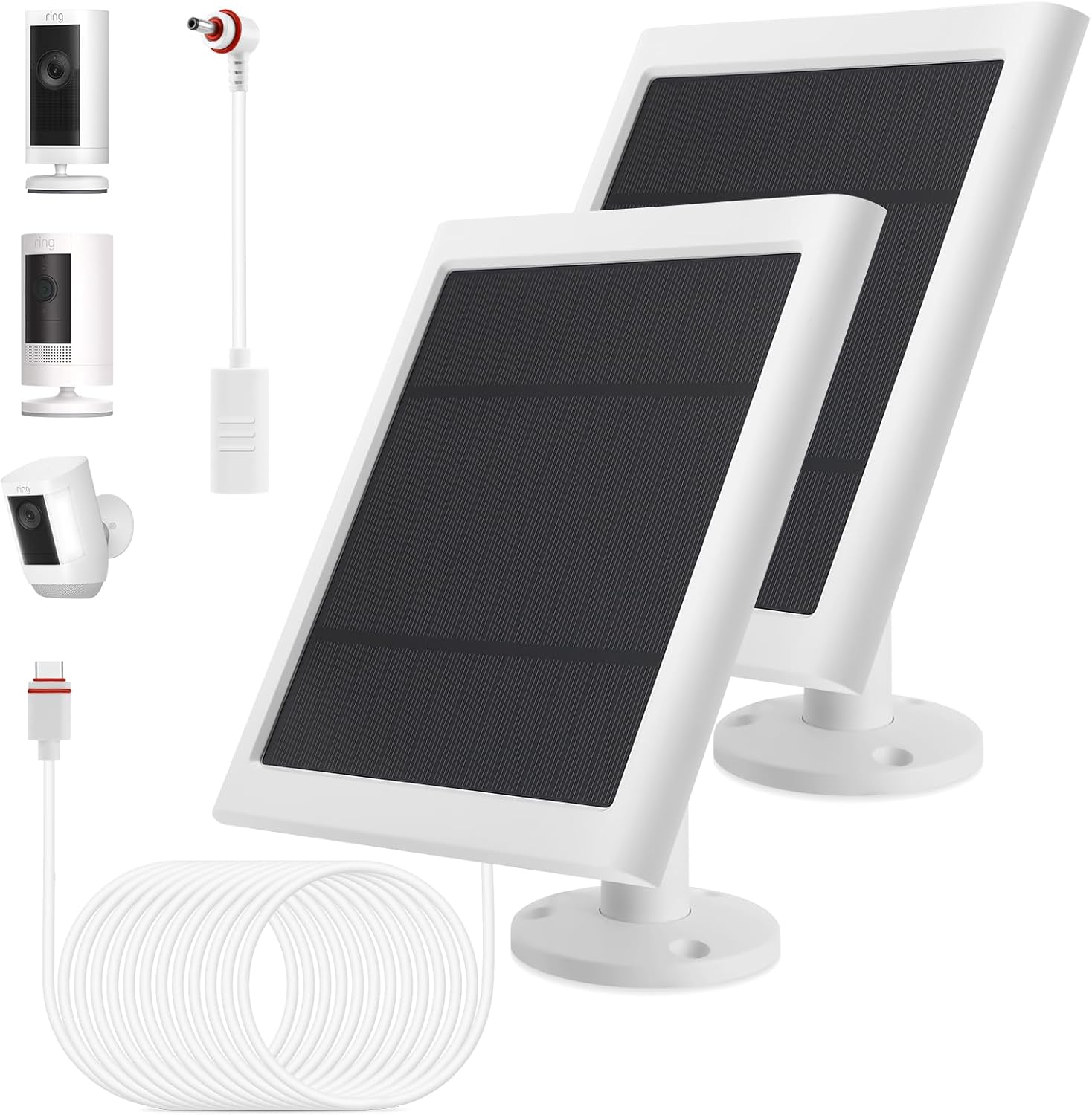 Solar Panel for Ring Security Camera - Continuous Power Supply
