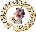 Durable 32MM Thick Cuban Link Dog Collar for Large Breeds