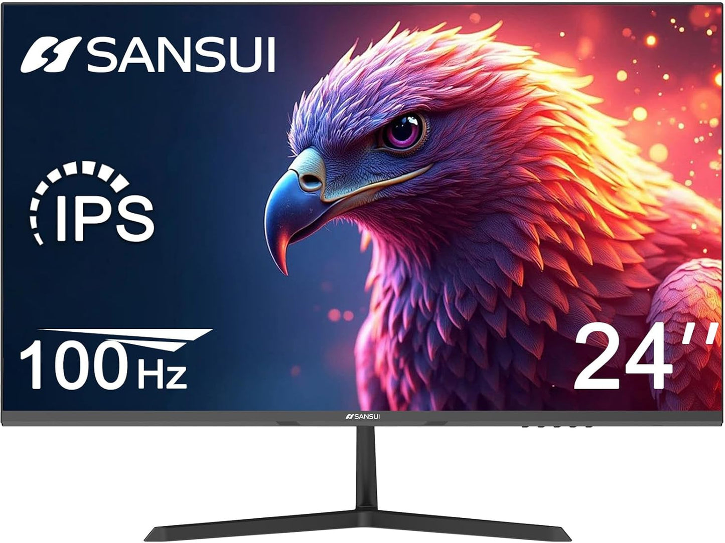 SANSUI 24 FHD IPS Monitor - Vibrant Colors, Smooth Display