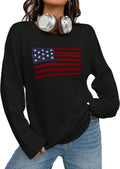 Casual Women's Flag-Themed Long Sleeve Pullover Sweater by SweatyRocks