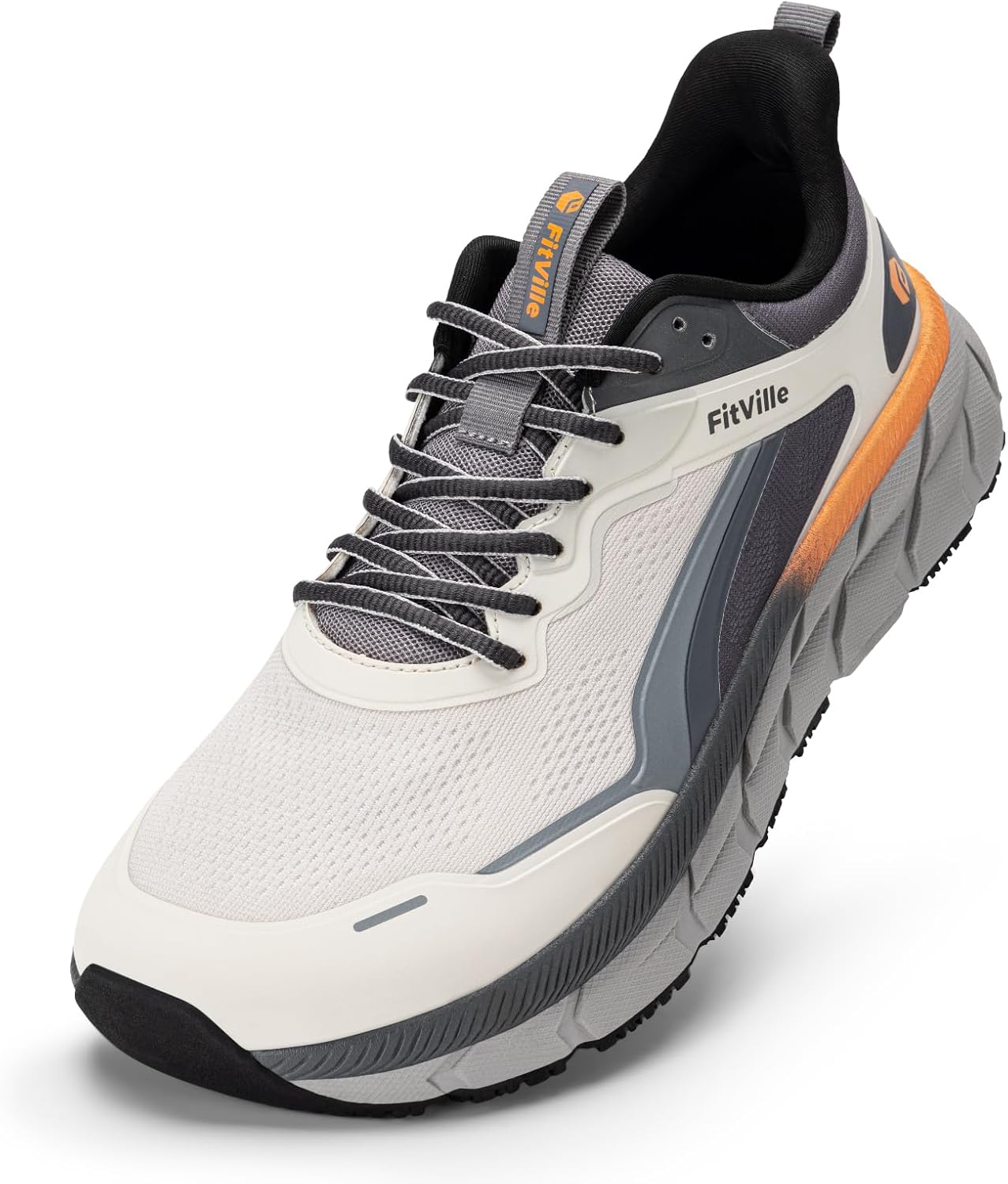 FitVille Wide Walking Shoes for Men - Comfortable and Lightweight