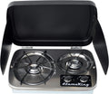 Flame King YSNHT600 2-Burner RV Cooktop - Compact Built-In Stove
