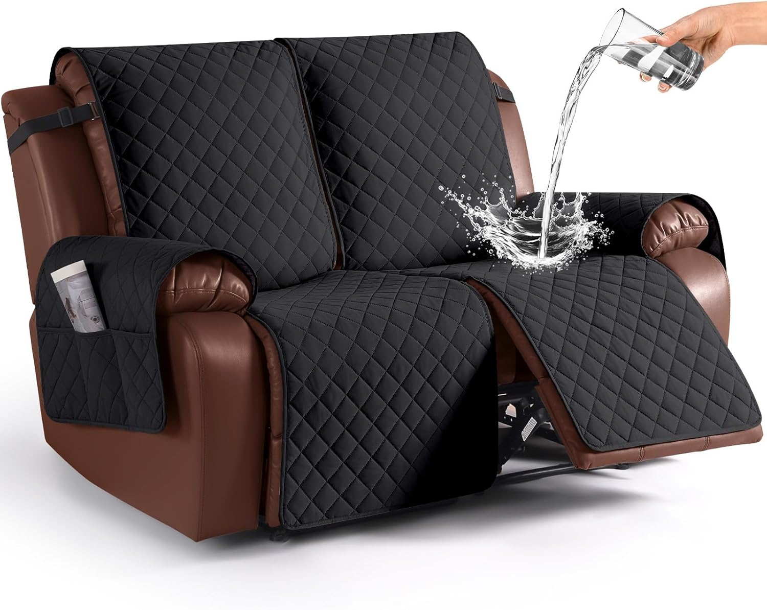KinCam Waterproof Loveseat Recliner Cover for Pets and Kids