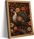Framed Vintage Turkey 3D Textures Wall Art 16x24in - Rustic Fall