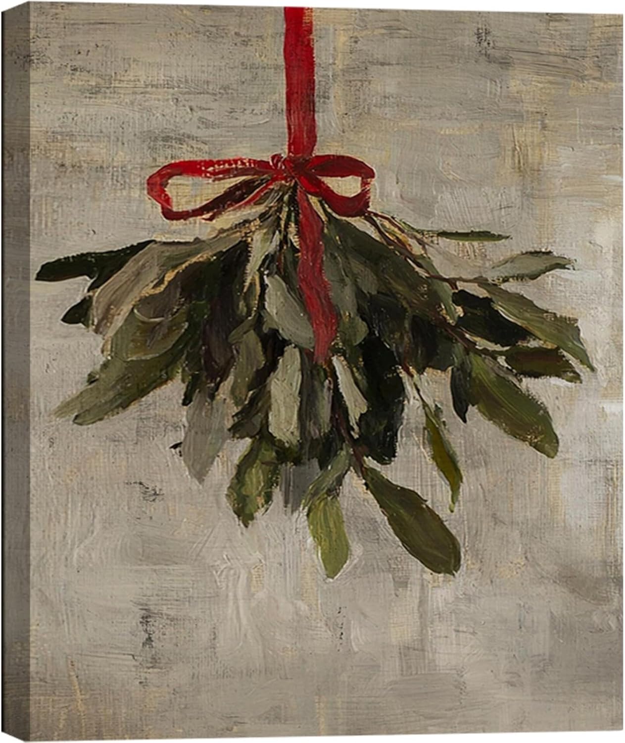 Christmas Mistletoe Canvas Art for Festive Home Decor