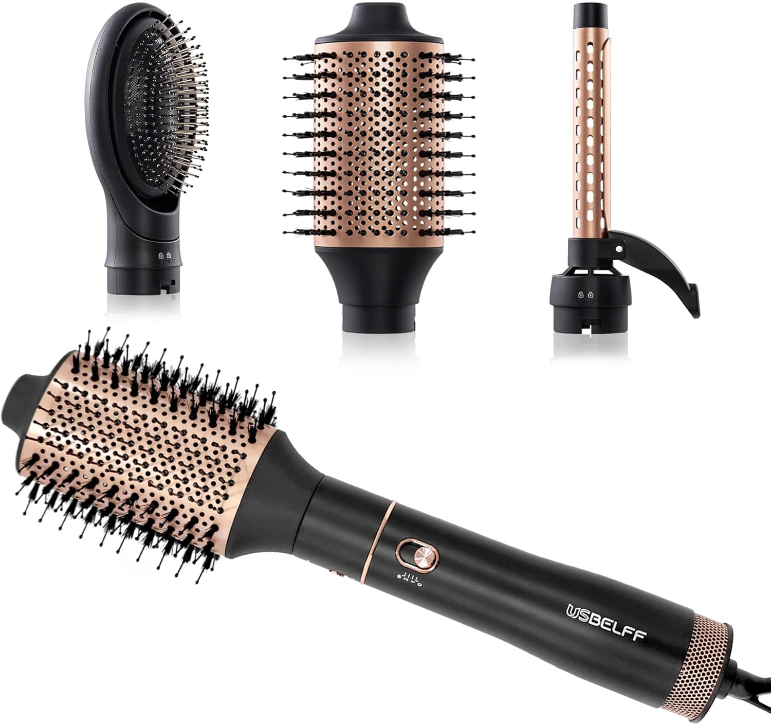 2-in-1 Hair Styling Tool - Fast Drying & Volumizing Hot Air Brush