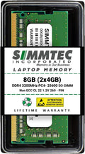 Simmtec RAM 8GB (2x4GB) DDR4 3200MHz SODIMM - Laptop Memory Upgrade