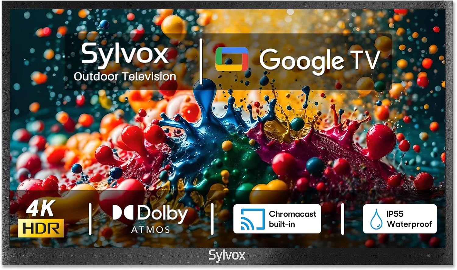 65 4K Weatherproof Outdoor TV: Google TV, IP55, Chromecast