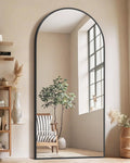 71in x 32in Arched Full Length Floor Mirror - Leaning or Wall Mount