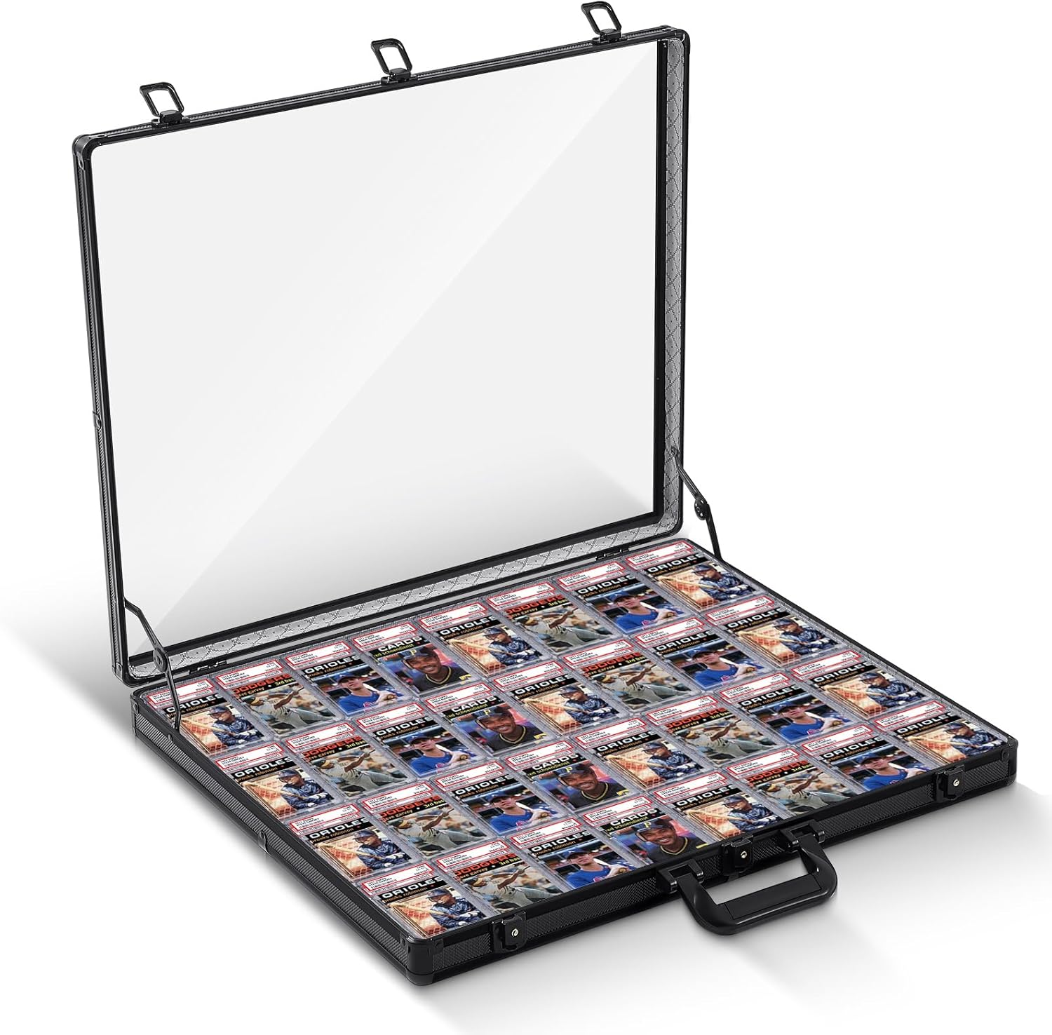 Portable Aluminum Sports Card Display Case for Collectors