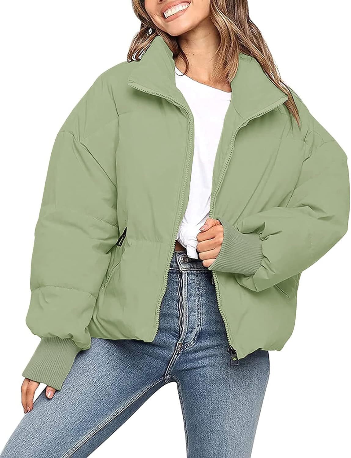 MEROKEETY Women's Winter Long Sleeve Zip Puffer Jacket Review