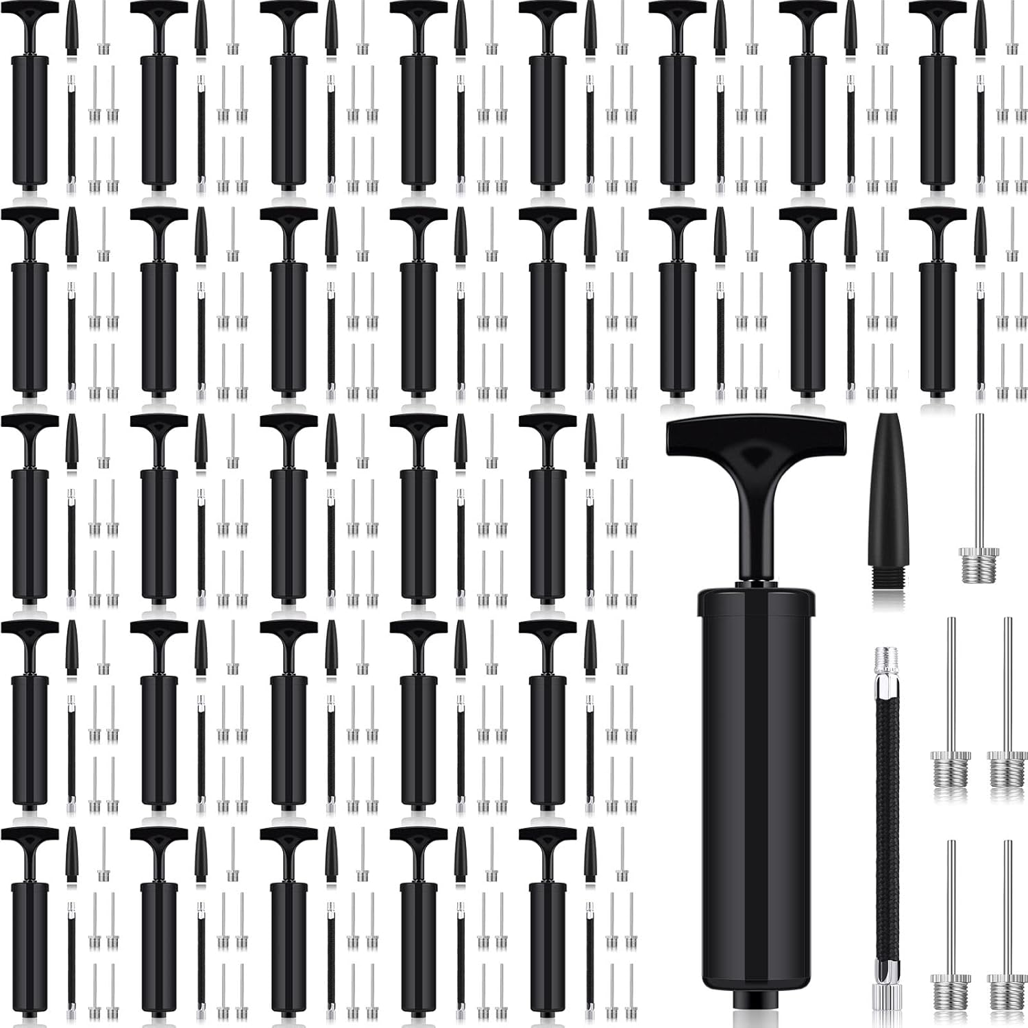 Fumete 100 Sets Ball Pump Bulk Air Pump for Sports Balls