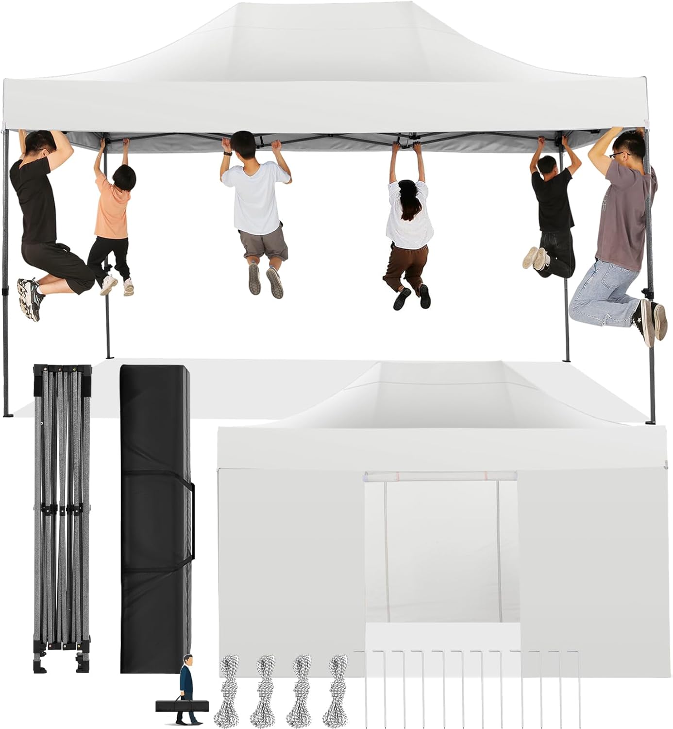 COBIZI 10x15 Pop Up Canopy: Heavy Duty All-Season Gazebo