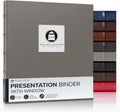 Gallery Leather 3 Ring Binder 1.25 in Freeport Slate - Presentation