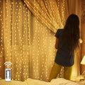 MESHA LED Fairy String Lights 300 LED Warm White Curtain Lights - Cozy