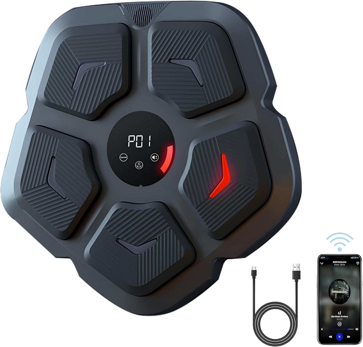 Smart Music Boxing Machine for Engaging Home Workouts