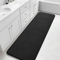 72in x 24in Black Bathroom Runner Rug - Cloud-Like Memory Foam