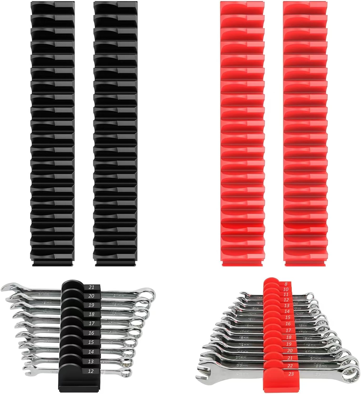 80 pcs Magnetic Wrench Organizers for Tool Drawers - Tidy Storage