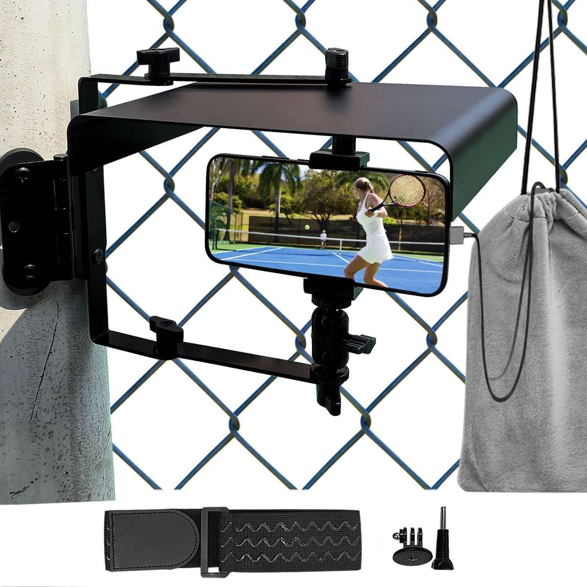 Magnetic Phone Fence Mount with Shade for Action Cameras