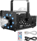 1500W Snow Machine with RGB DMX512 Control - Portable Stage Snow Maker