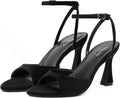 Susanny Pointed Open Toe Strappy Kitten Heels - Comfortable 3.54in at