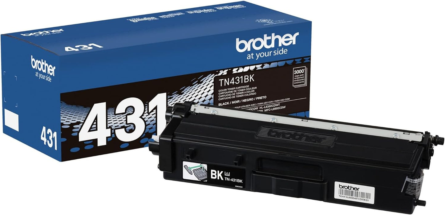 Brother TN431BK Black Toner Cartridge for Professional Printing