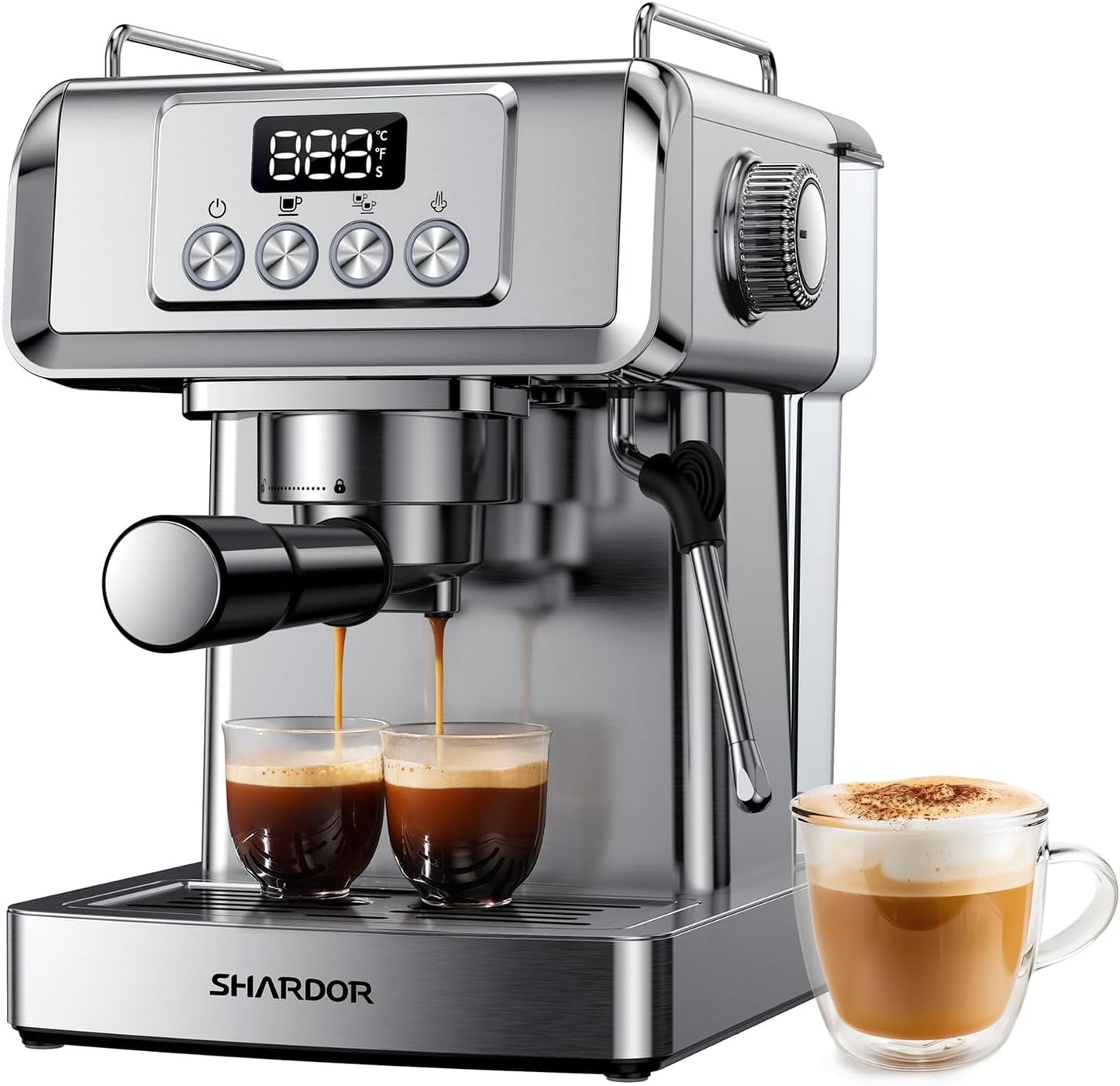 SHARDOR 20-Bar Espresso Machine: Professional Latte & Cappuccino Maker