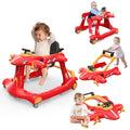 Airplane-Themed 6-in-1 Foldable Baby Walker with Lights & Music
