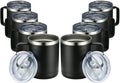 12oz Insulated Coffee Mug 8 Pack - Black Double Wall Travel Cups
