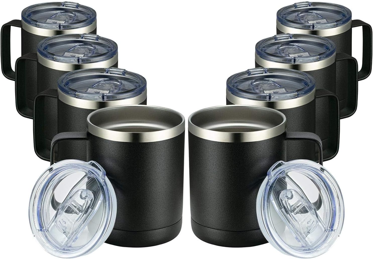 MEWAY 12oz Coffee Mug Set - Insulated Travel Tumblers for All