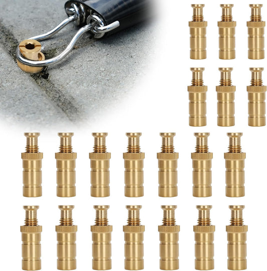 20 Brass Pool Cover Anchors for Concrete and Paved Surfaces