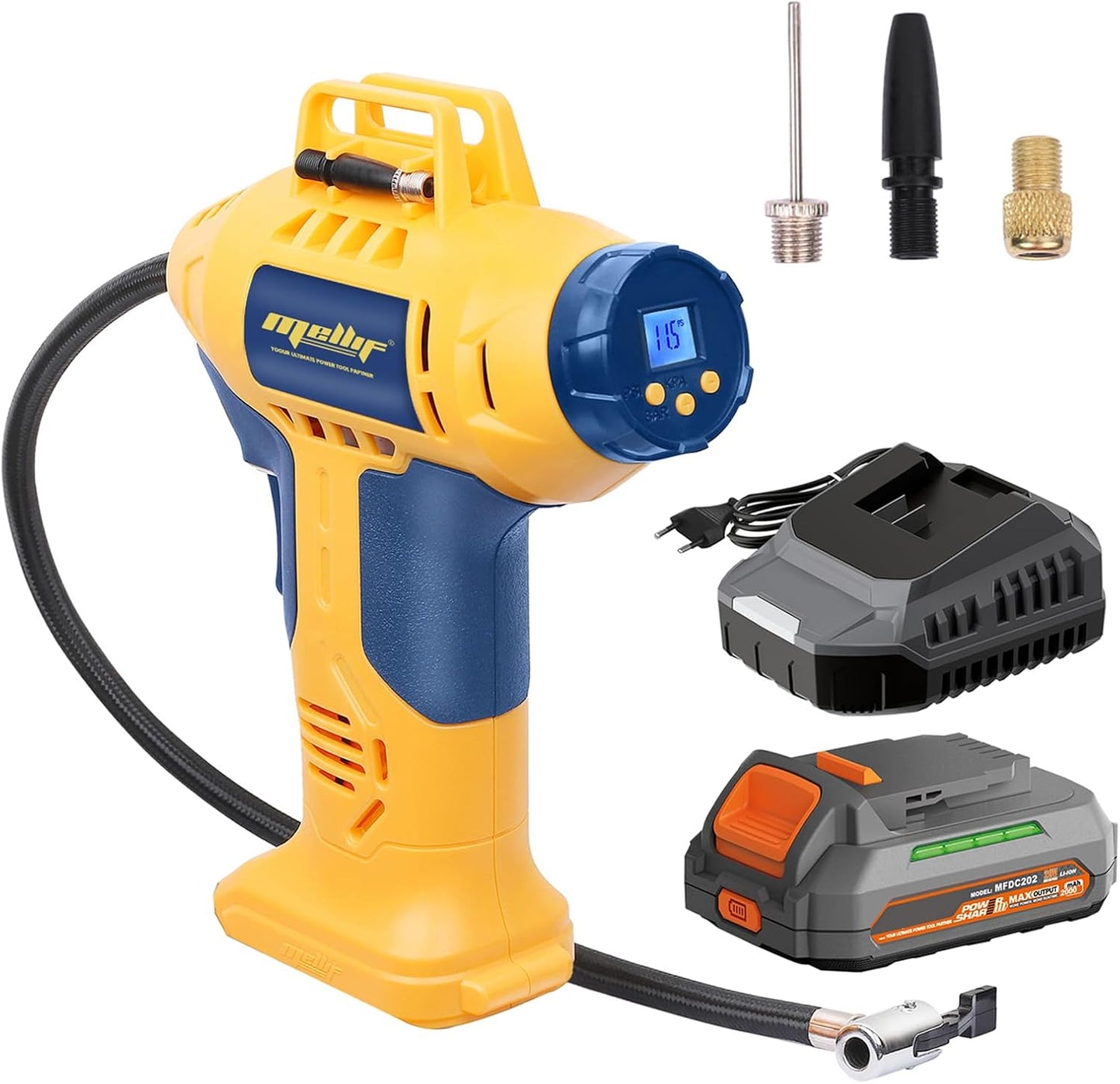 Portable Cordless Tire Inflator 160 PSI - DeWalt 20V Max Battery Compatible