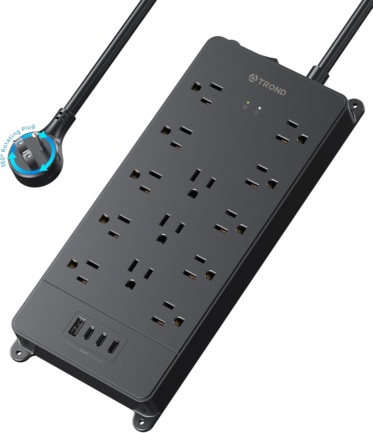 TROND 360 Rotating Flat Plug Surge Protector Power Strip Review