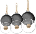 JEETEE Nonstick Frying Pans Set 6 Pc - Granite Skillets for All Stoves