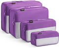 Compression Packing Cubes 4 Set for Travel - Space Saving Organizers