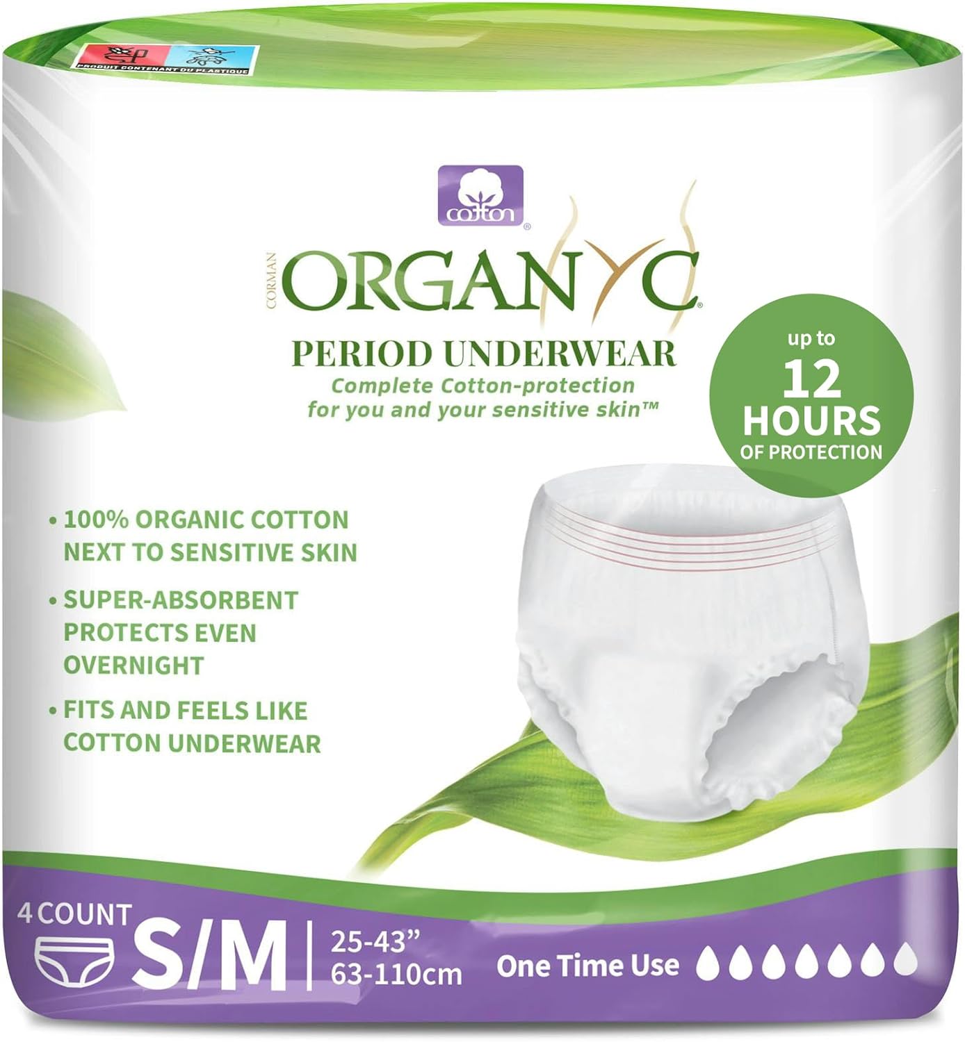 Organyc Organic Cotton Period Underwear - Super Absorbent S/M