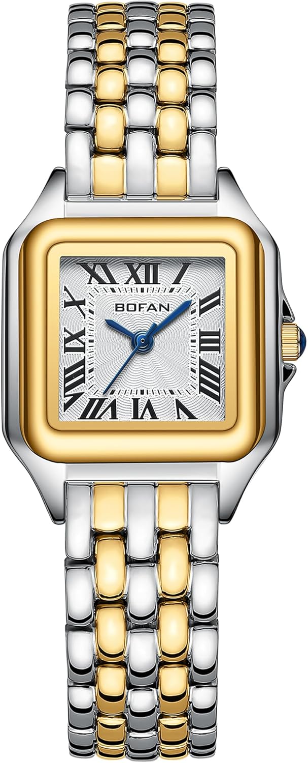 BOFAN Women's Gold Quartz Watch: Easy Read, Stylish & Water Resistant