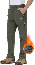 TACVASEN Men's Winter Fleece Pants - Waterproof & Insulated